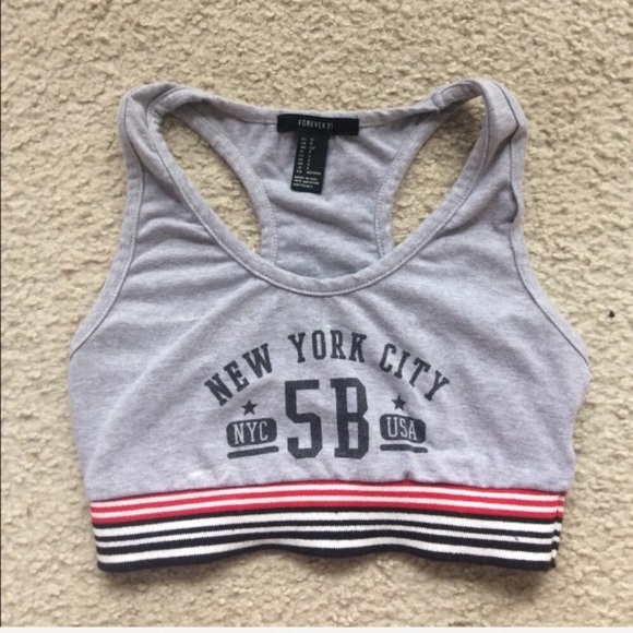 Forever 21 Tops - New York cropped tank